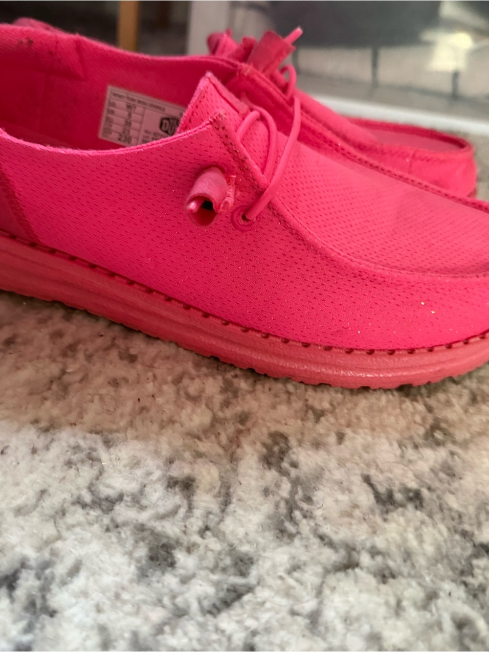 Hey Dude Women’s Bright Pink Slip-On Moccasins